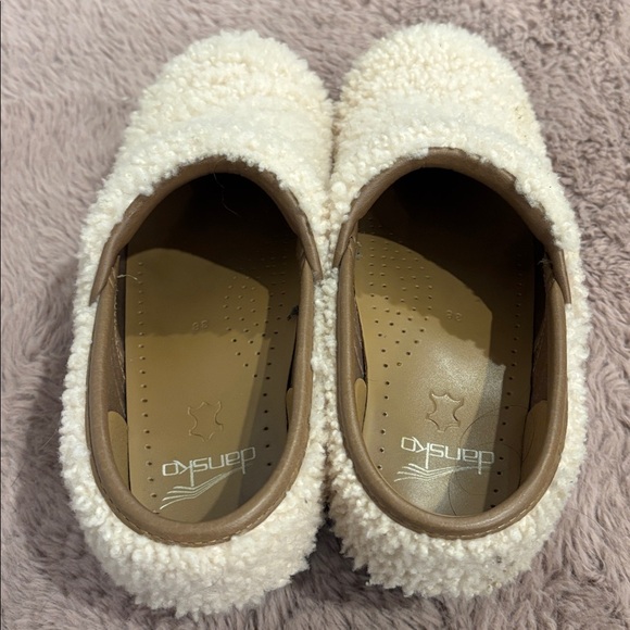 Dansko Ivory Fleece Clogs - Picture 2 of 6